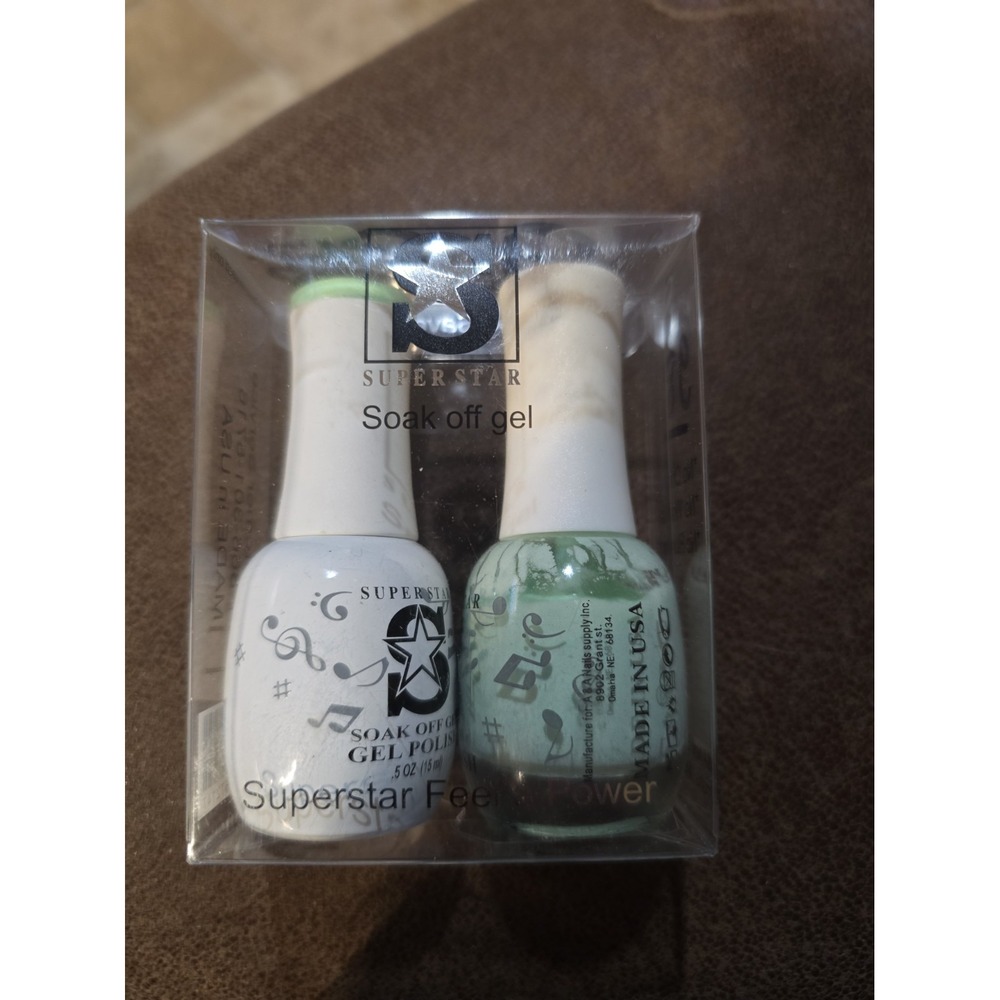 SuperStar Soak Off Duo Gel + Nail Polish #98 Lime Color See Pics W Box